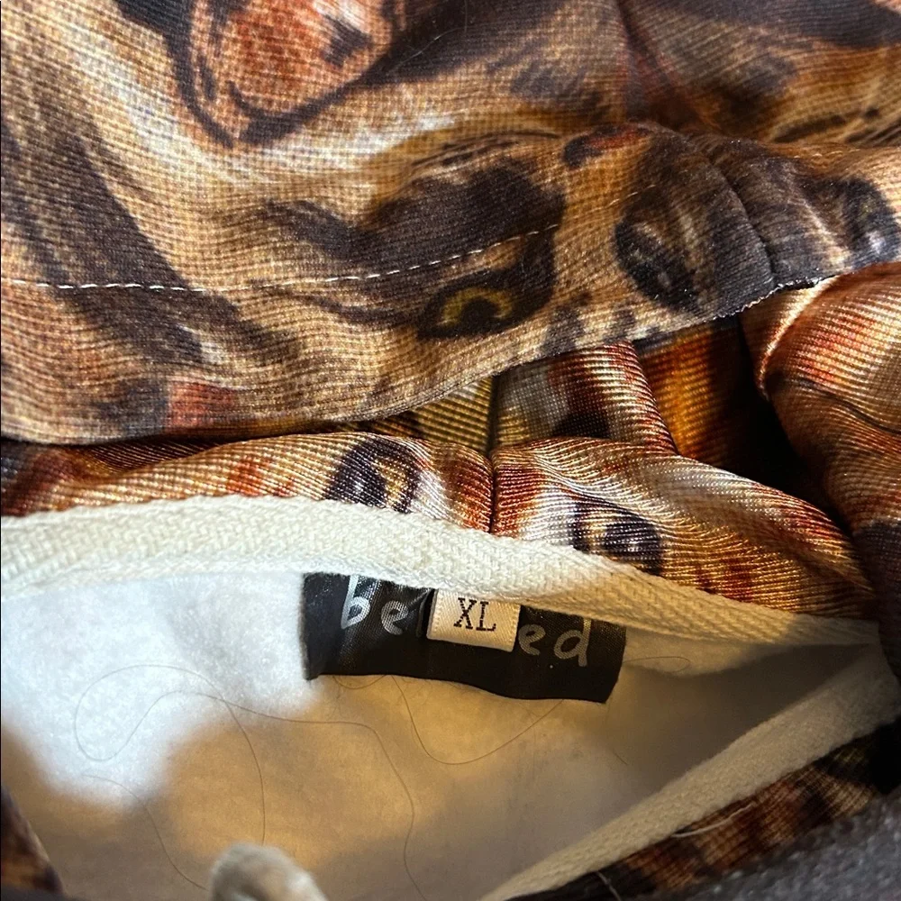 Cat Print Hoodie for Pet Lovers XL Adult